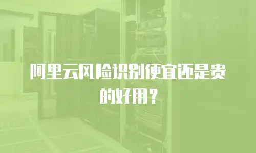 阿里云风险识别便宜还是贵的好用？