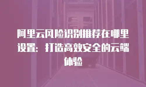 阿里云风险识别推荐在哪里设置：打造高效安全的云端体验