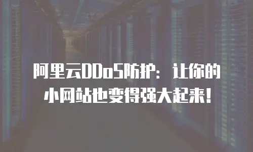 阿里云DDoS防护：让你的小网站也变得强大起来！