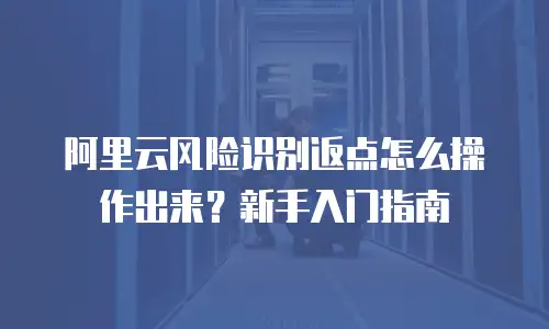 阿里云风险识别返点怎么操作出来？新手入门指南