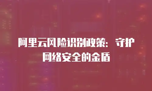 阿里云风险识别政策：守护网络安全的金盾