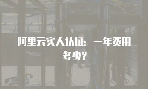 阿里云实人认证：一年费用多少？