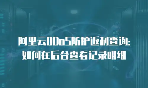 阿里云DDoS防护返利查询：如何在后台查看记录明细