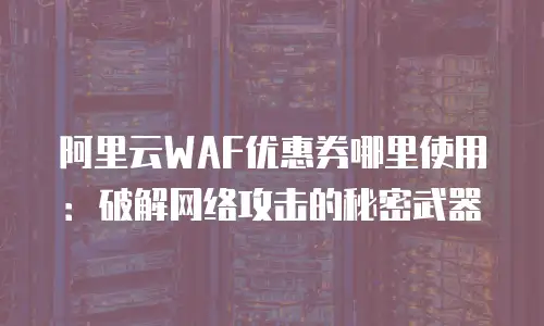 阿里云WAF优惠券哪里使用：破解网络攻击的秘密武器