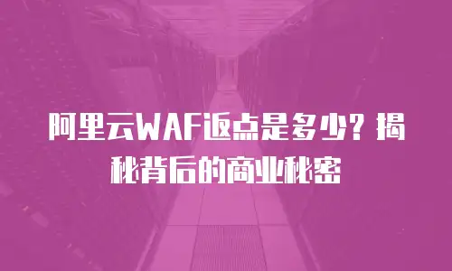阿里云WAF返点是多少？揭秘背后的商业秘密