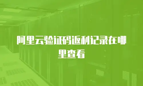 阿里云验证码返利记录在哪里查看