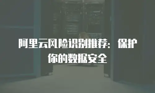 阿里云风险识别推荐：保护你的数据安全