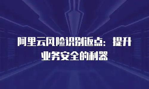 阿里云风险识别返点：提升业务安全的利器
