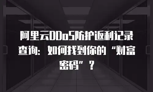 阿里云DDoS防护返利记录查询：如何找到你的“财富密码”？