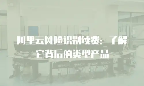 阿里云风险识别续费：了解它背后的类型产品