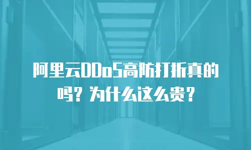 阿里云DDoS高防打折真的吗？为什么这么贵？