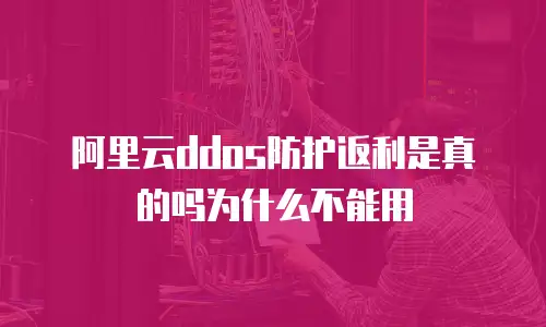阿里云ddos防护返利是真的吗为什么不能用