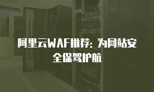阿里云WAF推荐: 为网站安全保驾护航