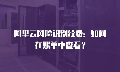 阿里云风险识别续费：如何在账单中查看？