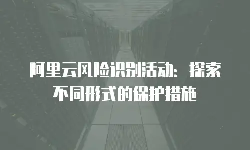 阿里云风险识别活动：探索不同形式的保护措施