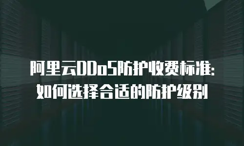 阿里云DDoS防护收费标准：如何选择合适的防护级别