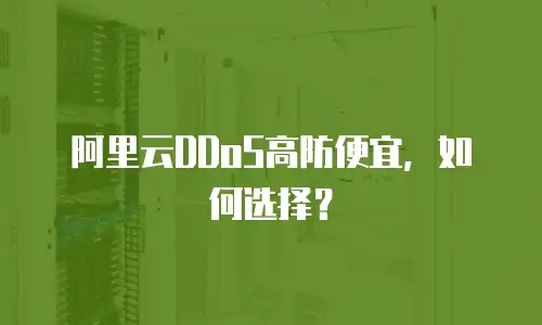 阿里云DDoS高防便宜，如何选择？