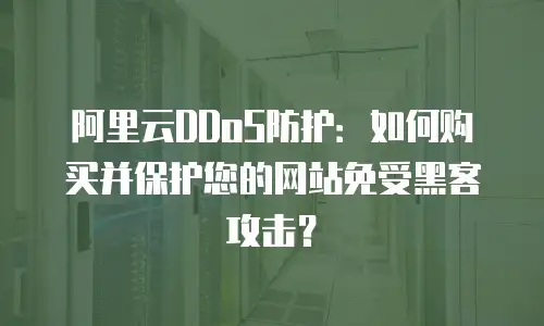 阿里云DDoS防护：如何购买并保护您的网站免受黑客攻击？