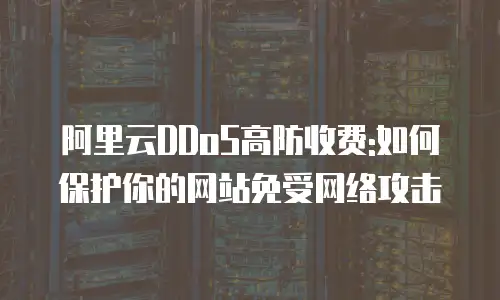 阿里云DDoS高防收费:如何保护你的网站免受网络攻击