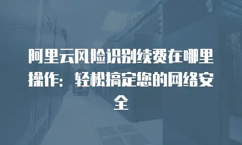 阿里云风险识别续费在哪里操作：轻松搞定您的网络安全