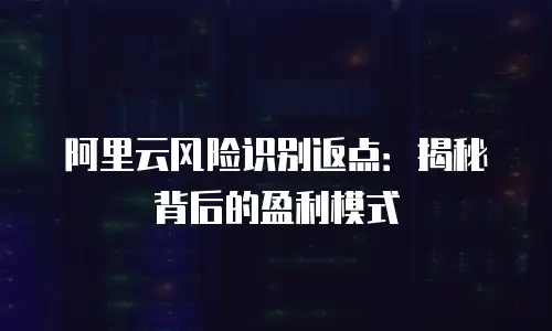 阿里云风险识别返点：揭秘背后的盈利模式