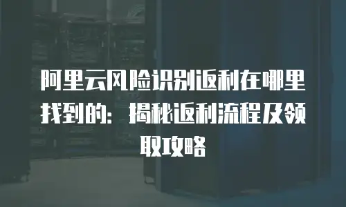 阿里云风险识别返利在哪里找到的：揭秘返利流程及领取攻略