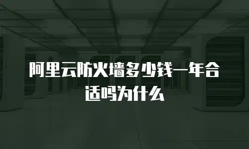 阿里云防火墙多少钱一年合适吗为什么