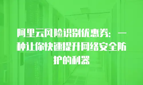 阿里云风险识别优惠券：一种让你快速提升网络安全防护的利器