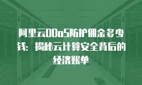 阿里云DDoS防护佣金多少钱：揭秘云计算安全背后的经济账单