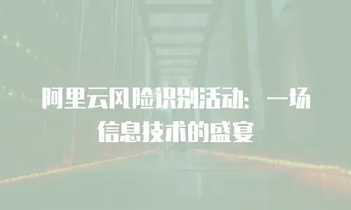 阿里云风险识别活动：一场信息技术的盛宴