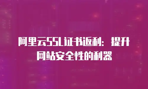 阿里云SSL证书返利：提升网站安全性的利器