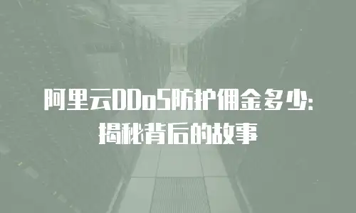 阿里云DDoS防护佣金多少：揭秘背后的故事