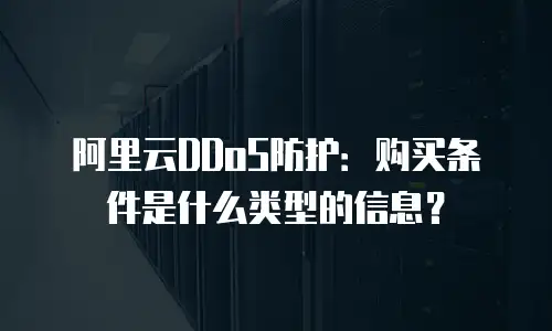 阿里云DDoS防护：购买条件是什么类型的信息？