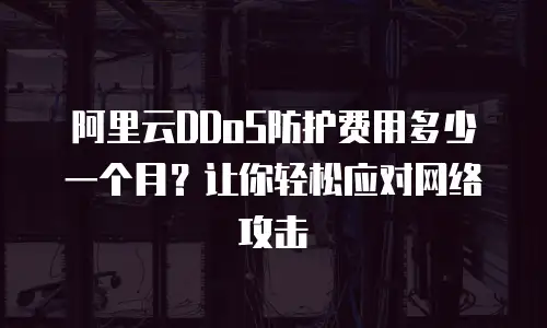 阿里云DDoS防护费用多少一个月？让你轻松应对网络攻击