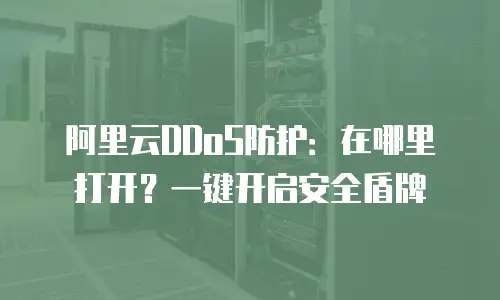 阿里云DDoS防护：在哪里打开？一键开启安全盾牌