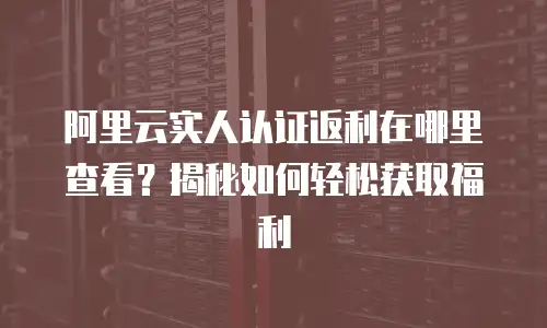 阿里云实人认证返利在哪里查看？揭秘如何轻松获取福利