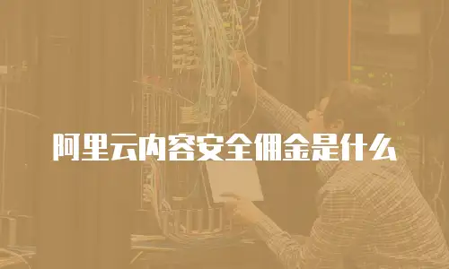 阿里云内容安全佣金是什么