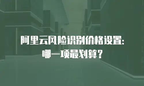阿里云风险识别价格设置：哪一项最划算？