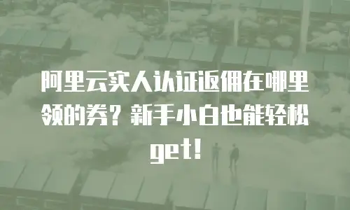 阿里云实人认证返佣在哪里领的券？新手小白也能轻松get！