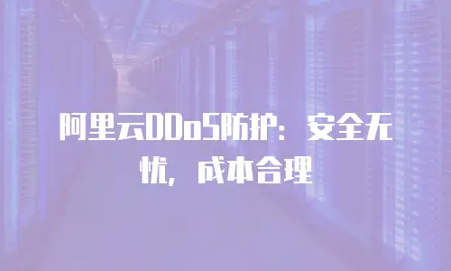 阿里云DDoS防护：安全无忧，成本合理