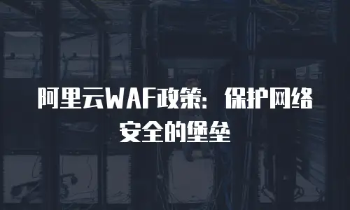 阿里云WAF政策：保护网络安全的堡垒