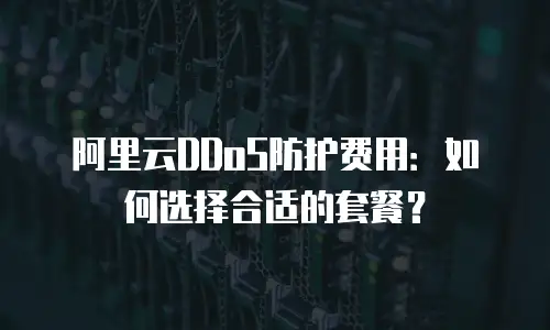 阿里云DDoS防护费用：如何选择合适的套餐？