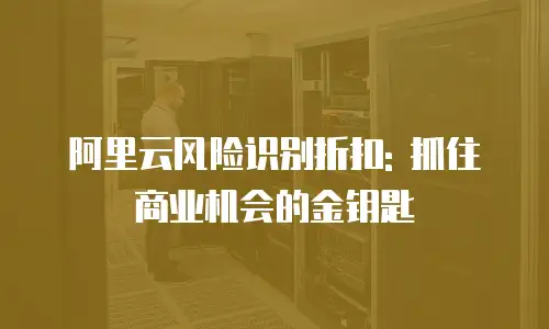 阿里云风险识别折扣: 抓住商业机会的金钥匙