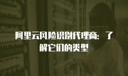 阿里云风险识别代理商：了解它们的类型