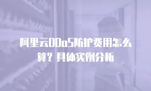 阿里云DDoS防护费用怎么算？具体实例分析