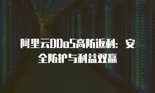 阿里云DDoS高防返利：安全防护与利益双赢