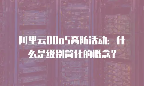 阿里云DDoS高防活动：什么是级别简化的概念？