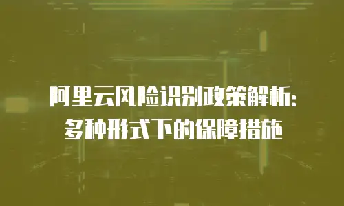 阿里云风险识别政策解析：多种形式下的保障措施