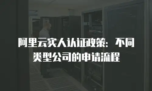 阿里云实人认证政策：不同类型公司的申请流程