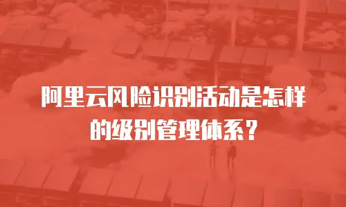 阿里云风险识别活动是怎样的级别管理体系？